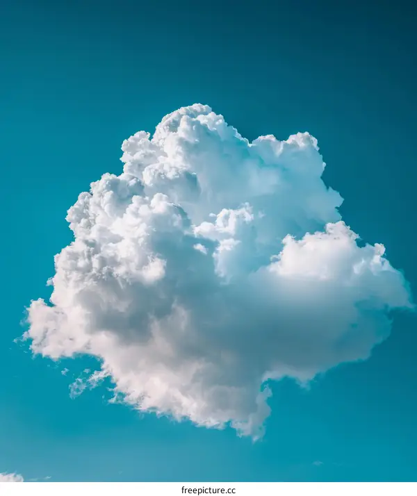 Fluffy White Cloud Against a Blue Sky