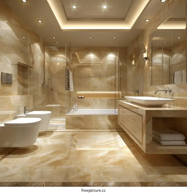 Luxury Modern Bathroom Design Illustration