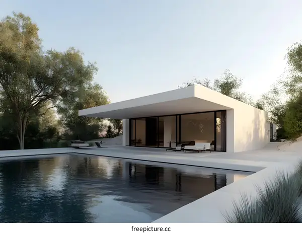 Modern Minimalist House with Swimming Pool