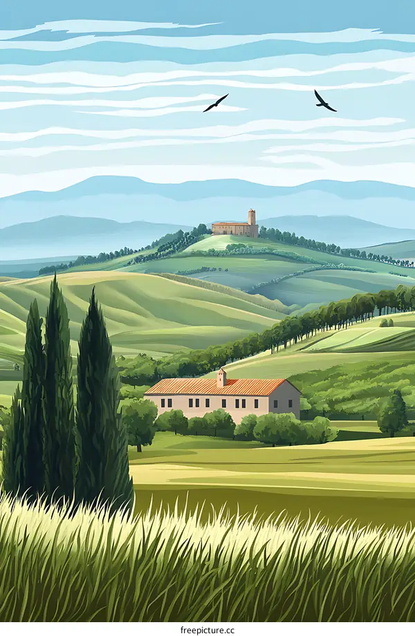 Italian Countryside Landscape Painting