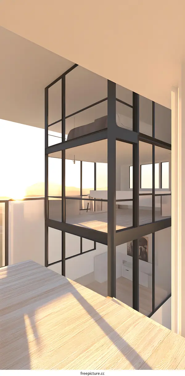 Modern Glass and Wood House Interior Design