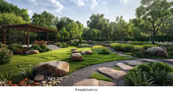Garden landscape design renderings