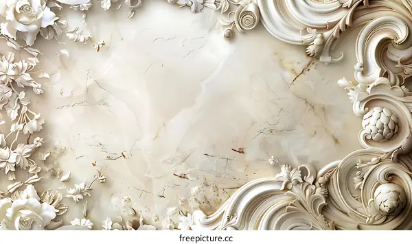 Marble embossed background wall