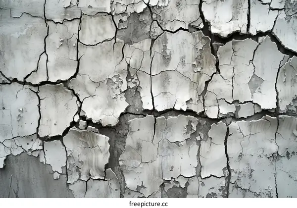 Cracked white paint texture background