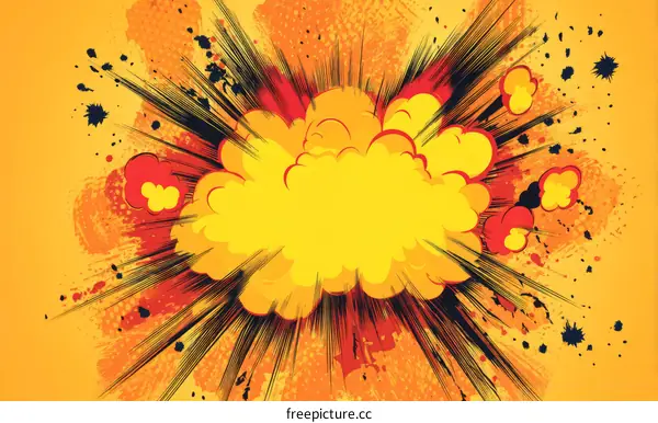 Colorful Comic Explosion Background Design