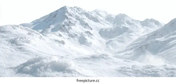 Snowy Mountain Range Landscape Illustration