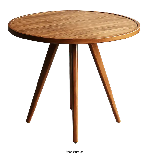 [Transparent Background PNG]Modern Wooden Round Coffee Table