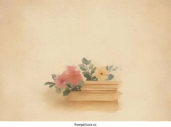 Delicate Floral Arrangement on a Wooden Shelf