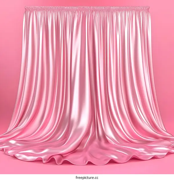 Pink Satin Curtain Background Design