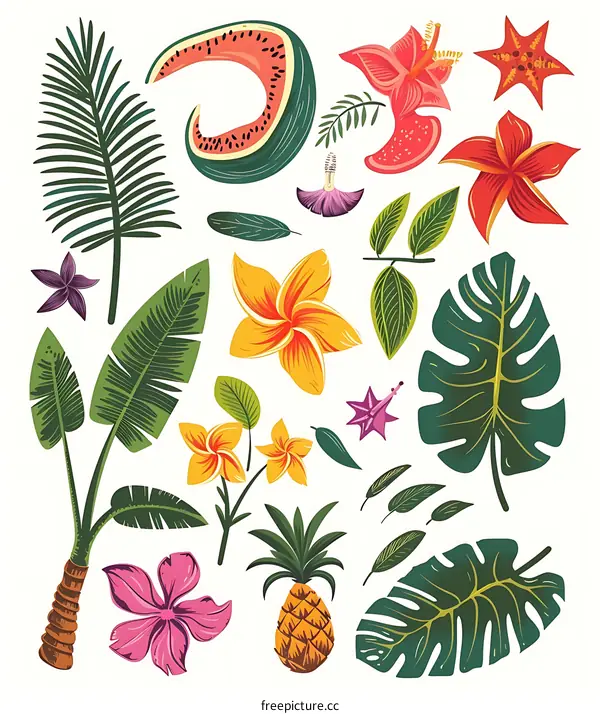 Tropical Plants Illustration