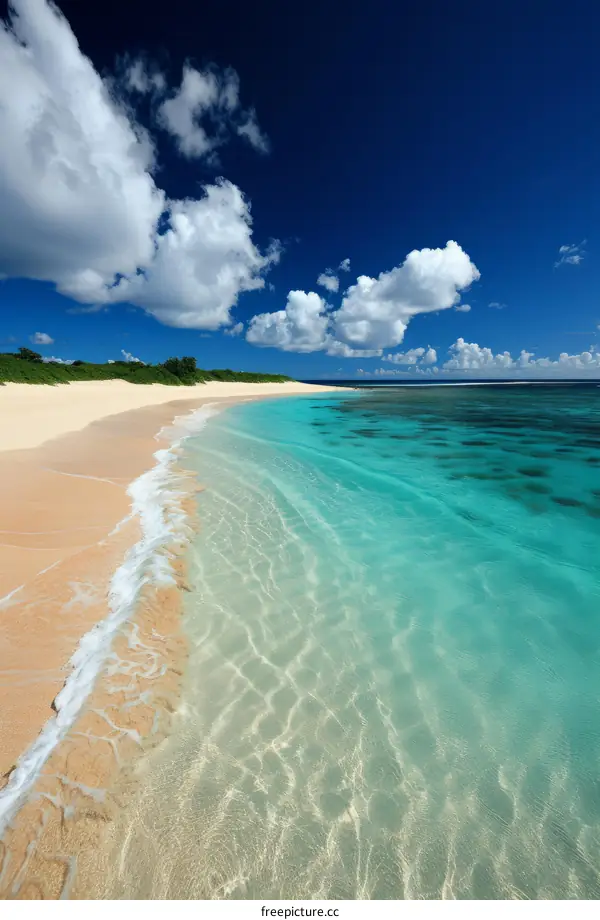 Amazing beach with white sand and crystal clear water
