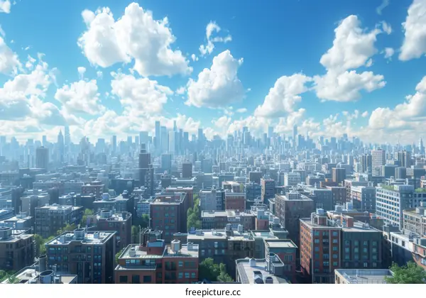 Cityscape Aerial View of Modern Architecture