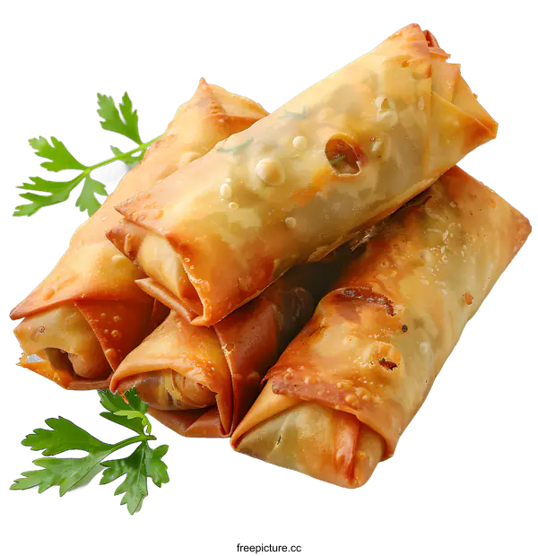 [Transparent Background PNG]Deep-fried spring rolls