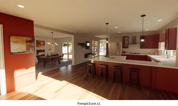 Modern Kitchen and Dining Room Interior Design