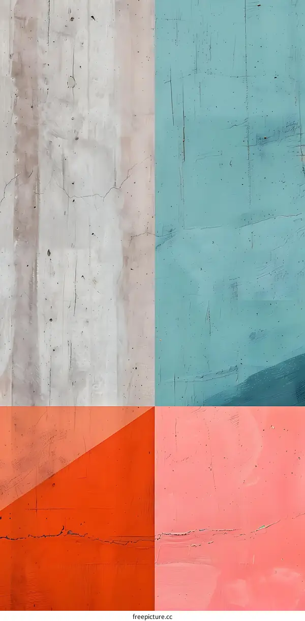 Abstract Wall Texture with Multiple Colors and Cracks