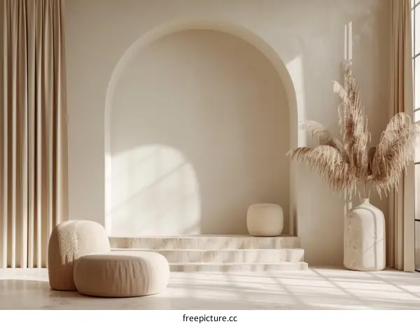 Modern Beige Interior Design with Natural Elements