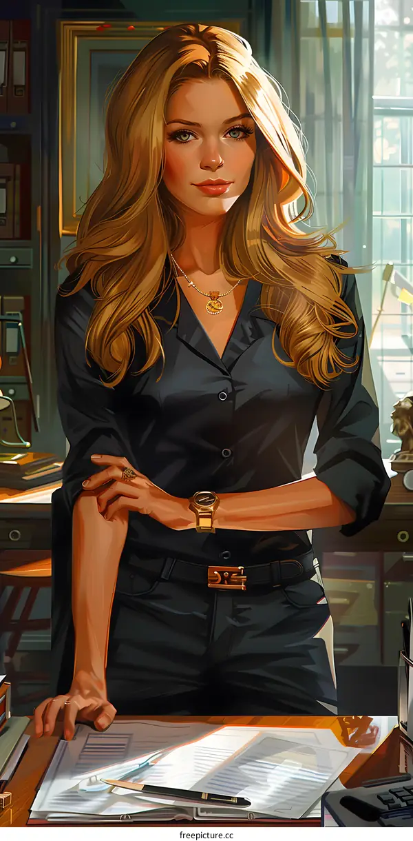 Confident businesswoman standing in the office