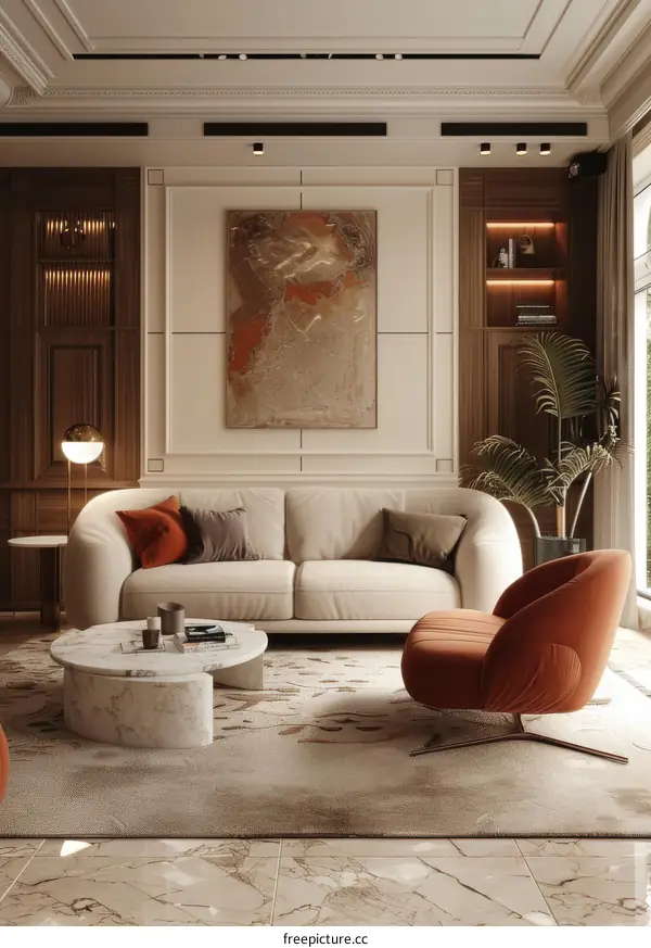 Modern Minimalist Style Living Room Interior Design