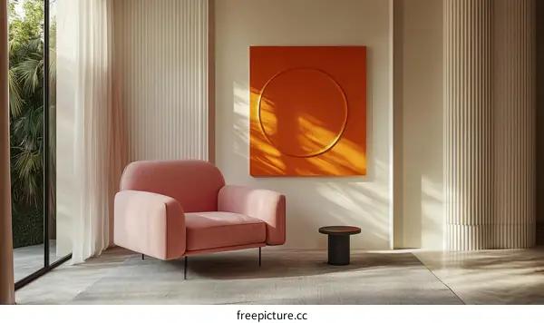 Modern Living Room Interior Design Illustration