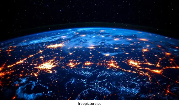 Global Network of Lights from Space