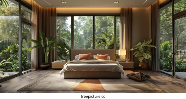 Modern Tropical Bedroom Interior Design
