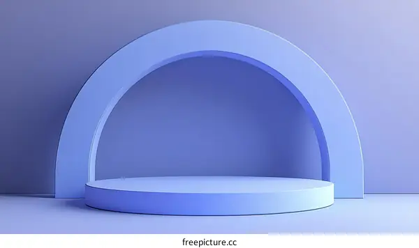 Abstract Minimalist Light Blue Product Display Stand