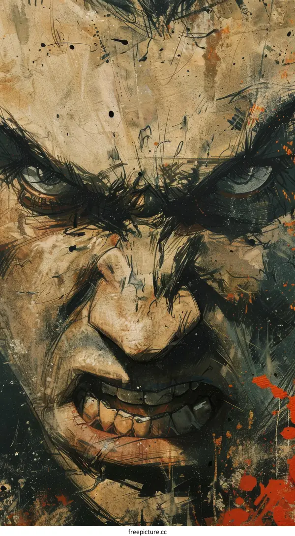 close up of a face with gritted teeth