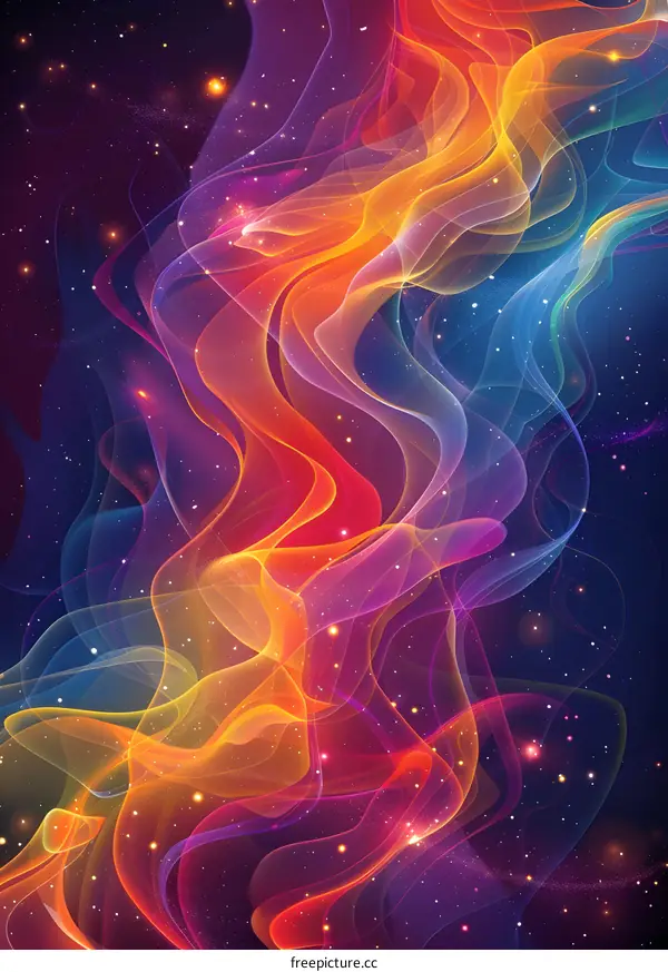 Wavy abstract colorful background