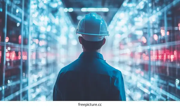 Engineer Observing Data Center Systems