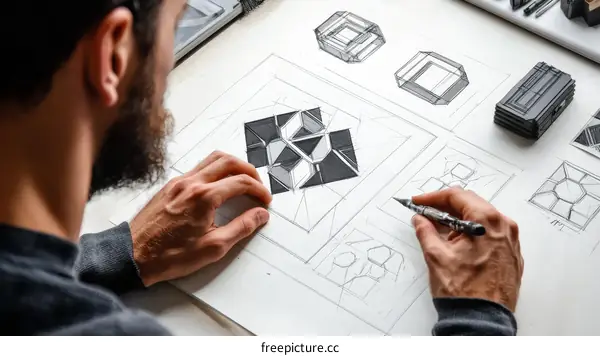 Sketching Architectural Designs by a Person