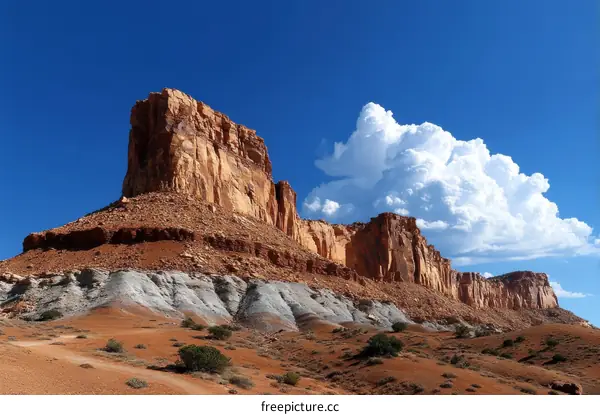Majestic Desert Mountain Landscape Under a Vast Sky