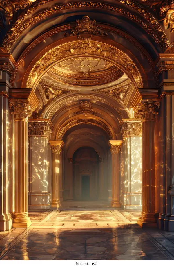 Golden Palace Corridor Splendor