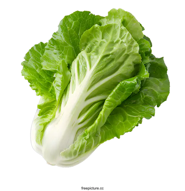 [Transparent Background PNG]Fresh Green Bok Choy Vegetable on White Background
