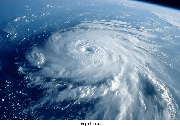 Satellite View of a Powerful Hurricane