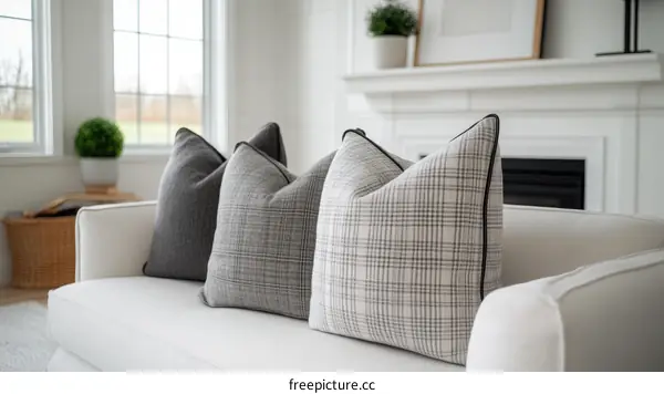 Modern Living Room Throw Pillows Display