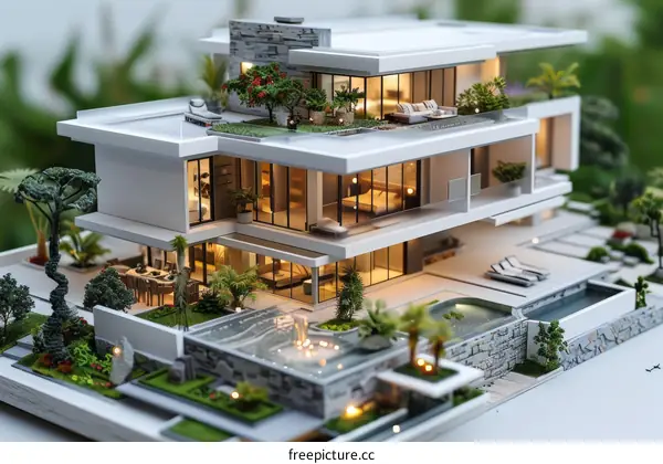 Modern Architectural Model of a Luxury House
