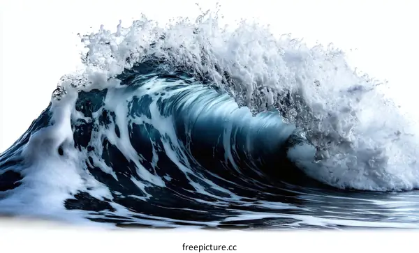 Powerful Ocean Wave Crashing