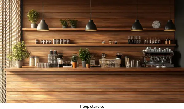 Modern Cafe Interior Design Illustration