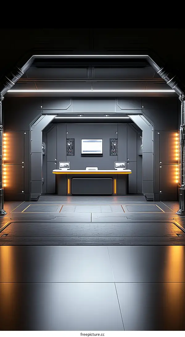 Futuristic Interior Reception Area Design