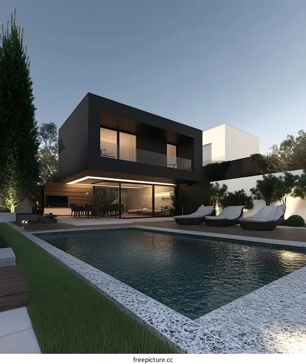 Modern Minimalist Home with Swimming Pool