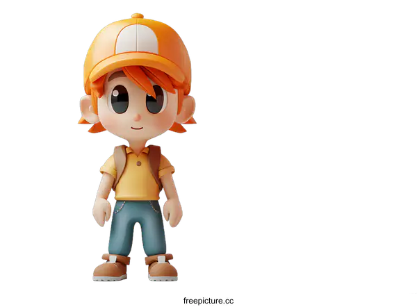 [Transparent Background PNG]3D Cartoon Boy Standing
