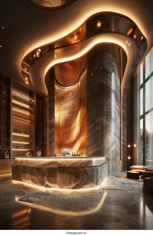 Luxury Hotel Exterior with Modern Architectural Design