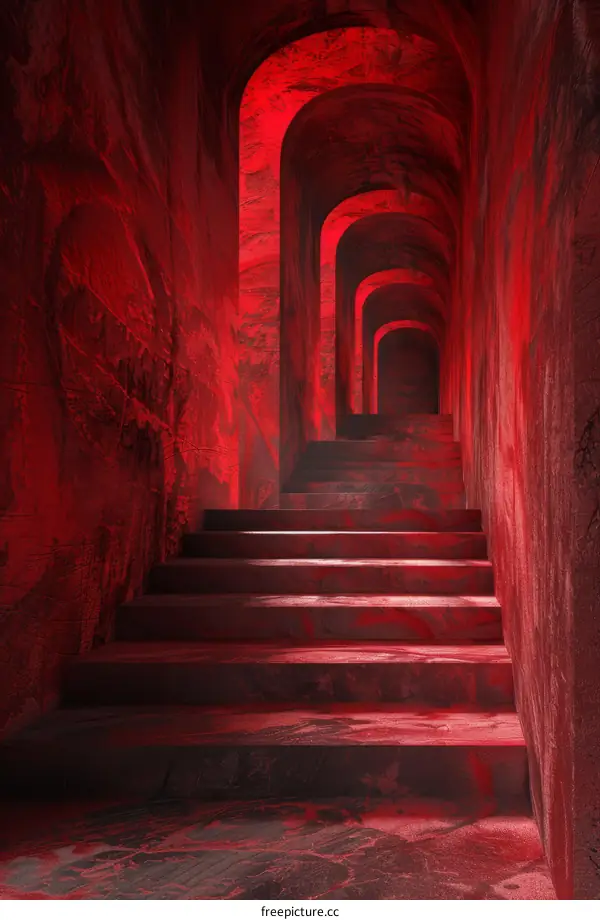 Red Arch Stairway
