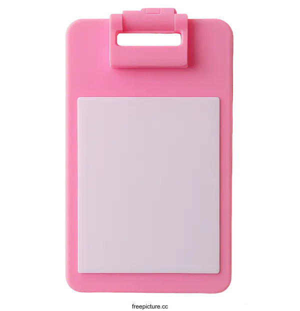 [Transparent Background PNG]Pink Clipboard with Blank Pad
