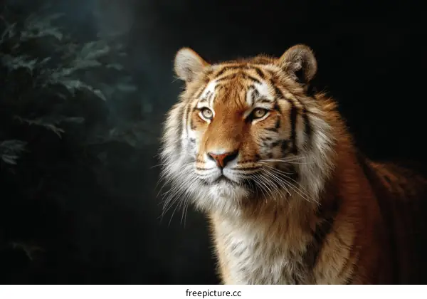 Close-up Portrait of a Majestic Tiger
