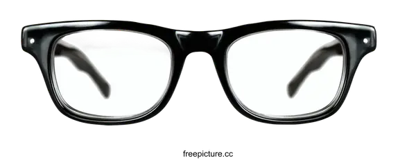 [Transparent Background PNG]Stylish Black Eyeglasses for Vision Correction