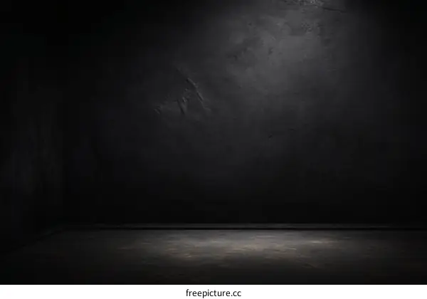 Empty Dark Corner Room with Textured Wall and Floor