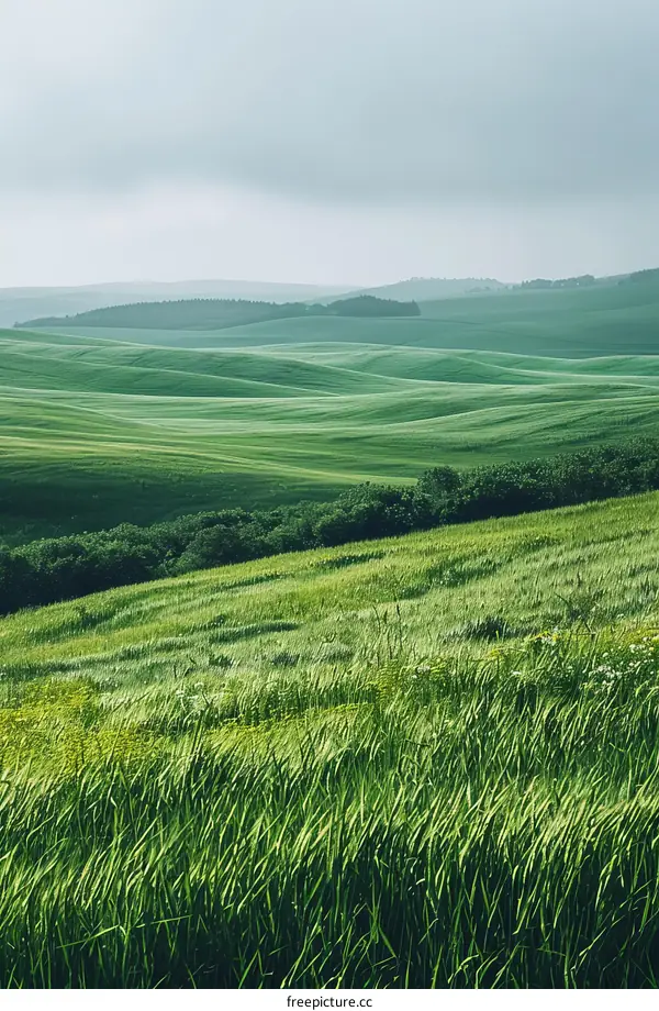 Green rolling hills of Tuscany, Italy