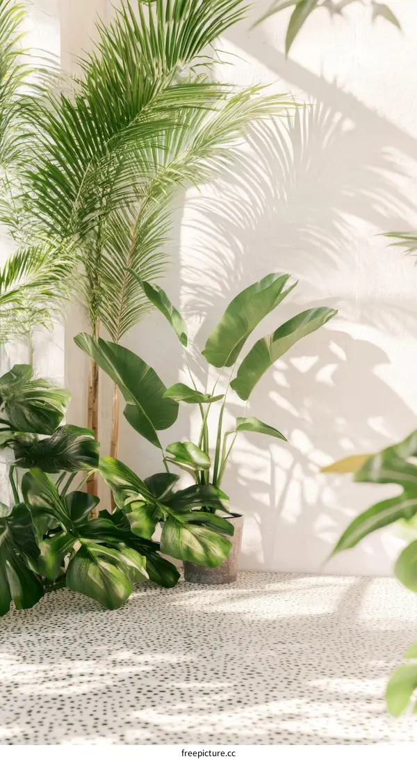 Tropical Plants and Natural Light Interior Design
