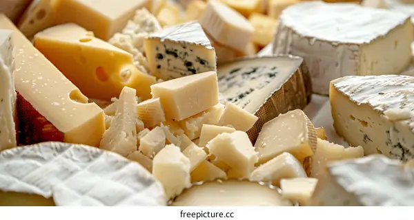 Assortment of Different Types of Cheese